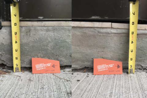 Be sure to measure both sides of the steps to ensure accuracy.
