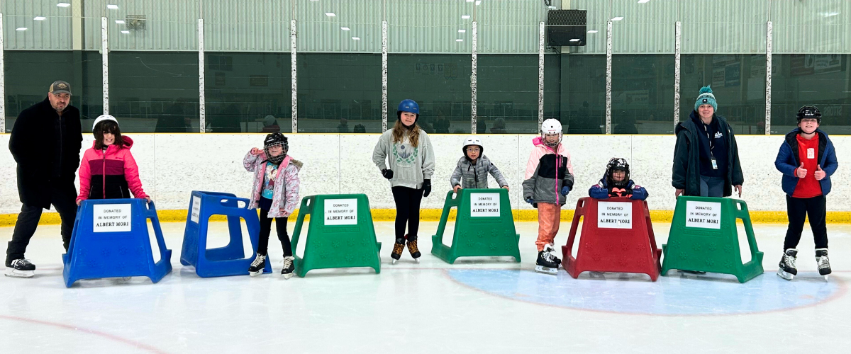 Campers enjoying the ice